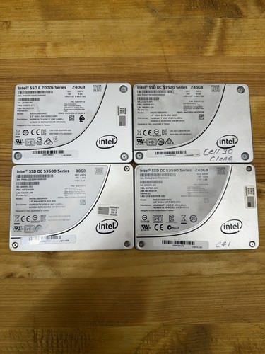 Lot intel ssd 240gb 80gb - of,